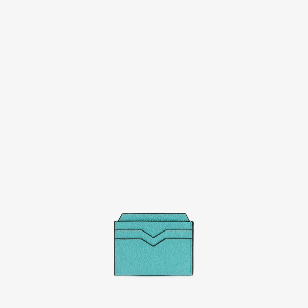 Valextra 4CC Card Case in Ocean Blue | Wallets & Purses | Coveti