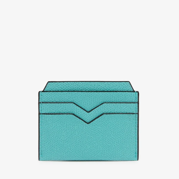 Valextra 4CC Card Case in Ocean Blue | Wallets & Purses | Coveti