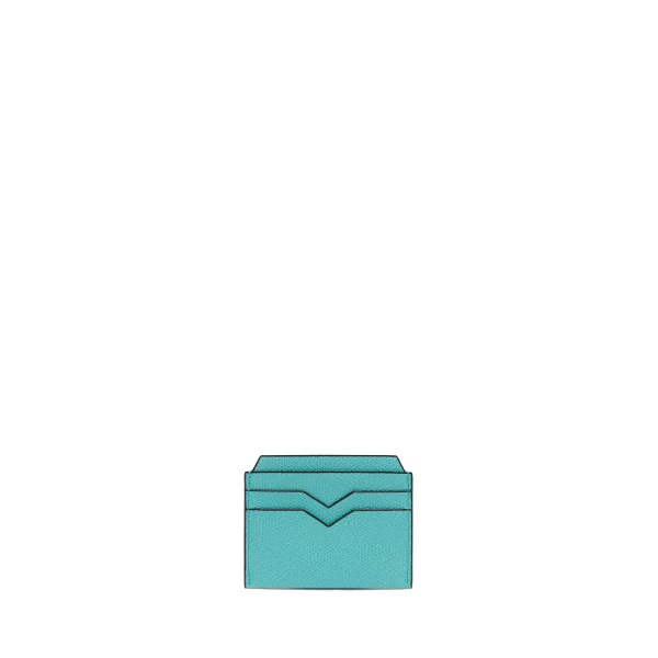 Valextra 4CC Card Case in Ocean Blue | Wallets & Purses | Coveti