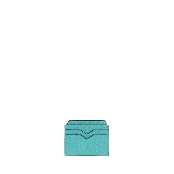 Valextra 4CC Card Case in Ocean Blue | Wallets & Purses | Coveti