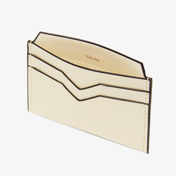 Valextra 4CC Card Case in Pergamena White | Wallets & Purses | Coveti
