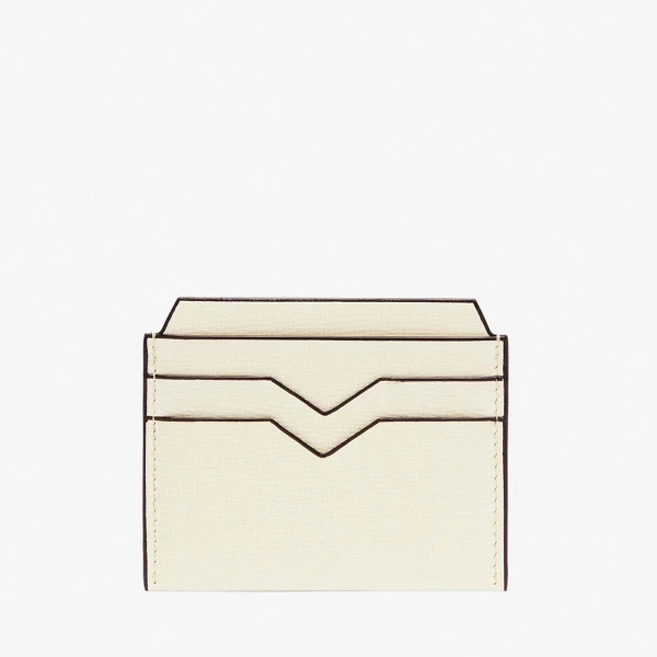 Valextra 4CC Card Case in Pergamena White | Wallets & Purses | Coveti
