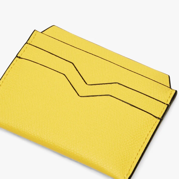 Valextra 4CC Card Case in Yellow | Wallets & Purses | Coveti