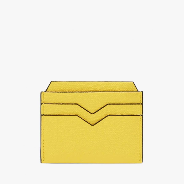 Valextra 4CC Card Case in Yellow | Wallets & Purses | Coveti