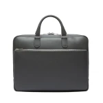 Valextra Avietta Briefcase with Zip 24H in Smokey Grey | Men Bags | Coveti