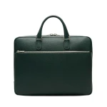Valextra Avietta Briefcase with Zip 24H in Valextra Green | Men Bags | Coveti
