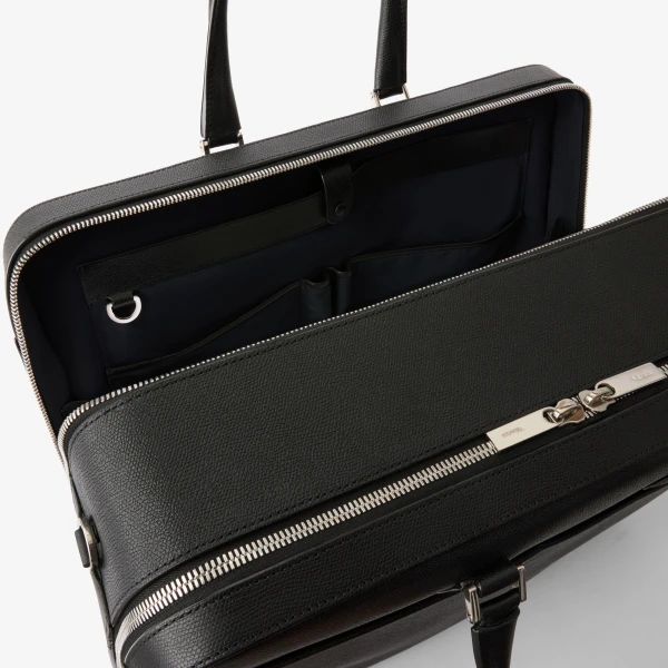 Valextra Avietta Travel Bag Two Chambers in Black | Men Bags | Coveti