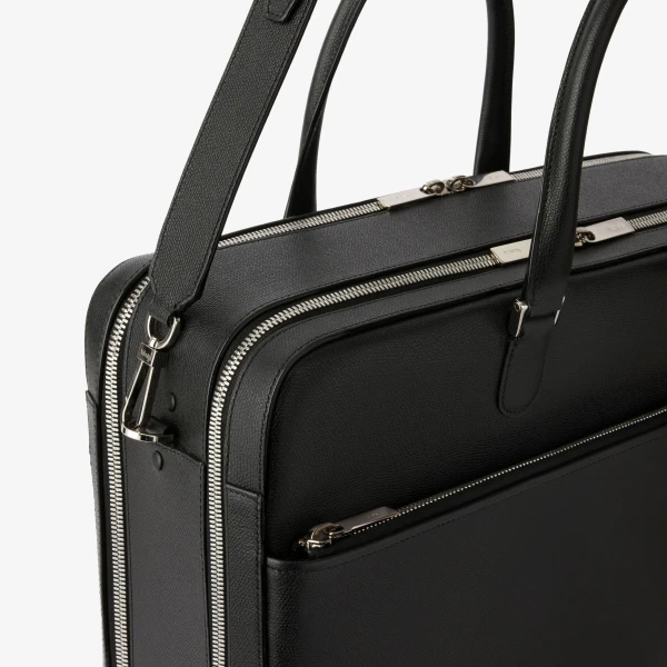 Valextra Avietta Travel Bag Two Chambers in Black | Men Bags | Coveti
