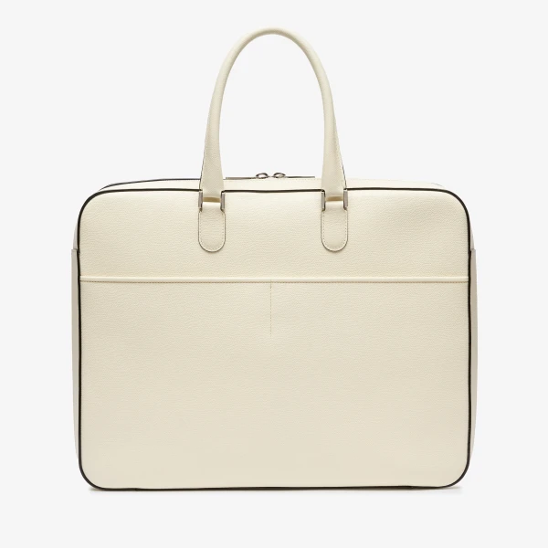 Valextra Avietta Travel Bag Two Chambers in Pergamena White | Men Bags | Coveti