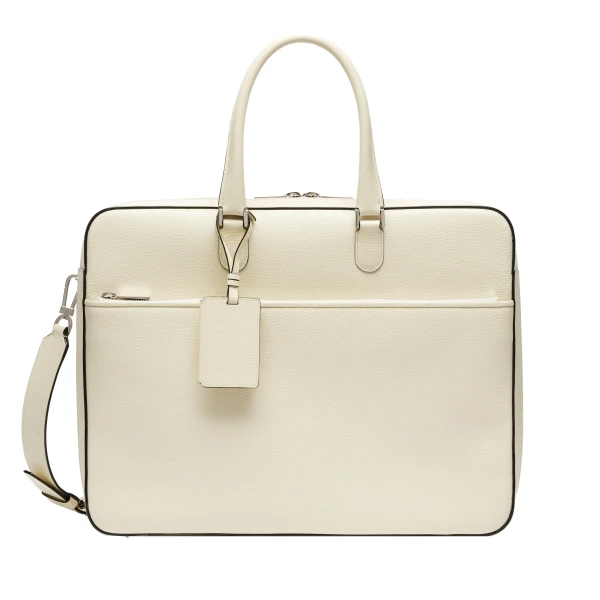 Valextra Avietta Travel Bag Two Chambers in Pergamena White | Men Bags | Coveti