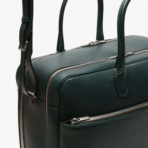 Valextra Avietta Travel Bag Two Chambers in Valextra Green | Totes & Top-Handle Bags | Coveti