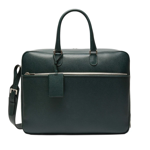 Valextra Avietta Travel Bag Two Chambers in Valextra Green | Totes & Top-Handle Bags | Coveti