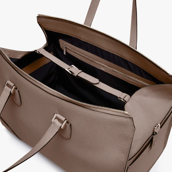 Valextra Babila Boston Travel Bag in Sahara Brown | Totes & Top-Handle Bags | Coveti