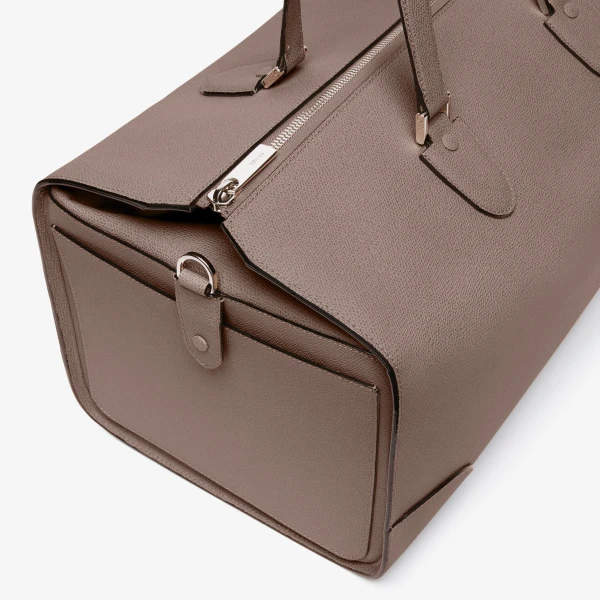 Valextra Babila Boston Travel Bag in Sahara Brown | Totes & Top-Handle Bags | Coveti