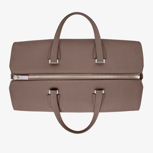 Valextra Babila Boston Travel Bag in Sahara Brown | Totes & Top-Handle Bags | Coveti