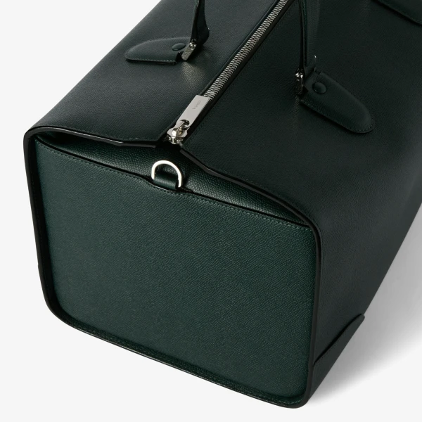 Valextra Babila Boston Travel Bag in Valextra Green | Men Bags | Coveti