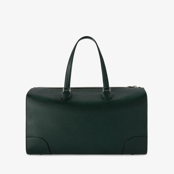 Valextra Babila Boston Travel Bag in Valextra Green | Men Bags | Coveti
