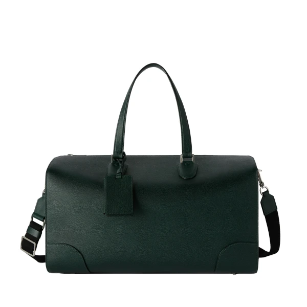 Valextra Babila Boston Travel Bag in Valextra Green | Men Bags | Coveti