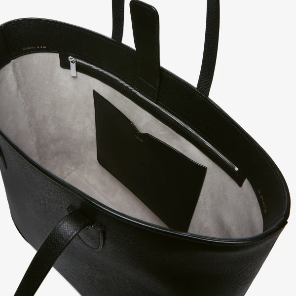 Valextra Babila Tote Large Bag in Black | Men Bags | Coveti