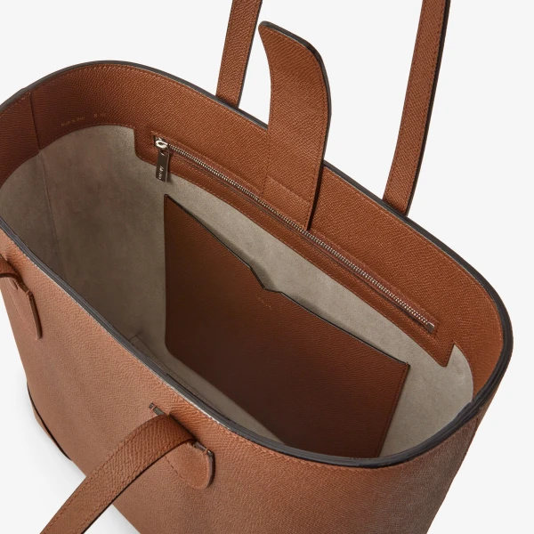 Valextra Babila Tote Medium Bag in Chocolate Brown | Men Bags | Coveti