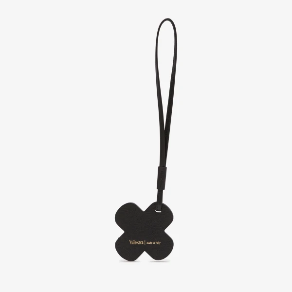Valextra Bandaid Charm in Pergamena White and Black | Bag charms | Coveti
