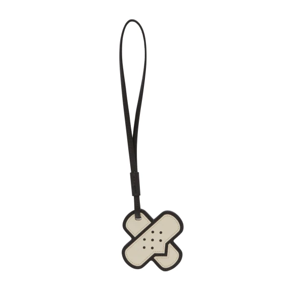 Bandaid Charm in Pergamena White and Black
