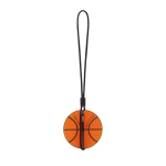 Valextra Basketball Charm in Orange and Black | Bag charms | Coveti