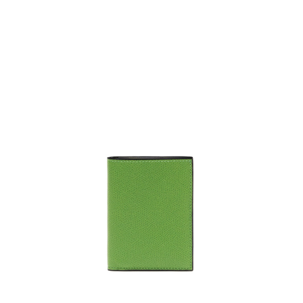 Valextra Bifold Wallet 4CC in Grass Green | Wallets & Purses | Coveti