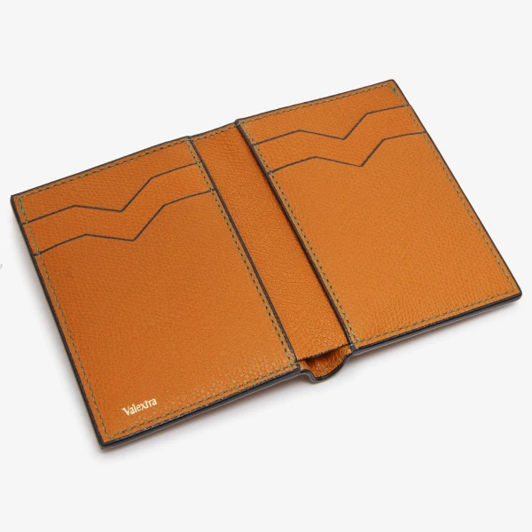 Valextra Bifold Wallet 4CC in Havana Brown | Wallets & Purses | Coveti
