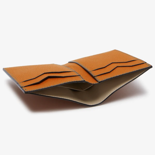 Valextra Bifold Wallet 4CC in Havana Brown | Wallets & Purses | Coveti