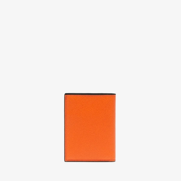 Valextra Bifold Wallet 4CC in Lobster Red | Wallets & Purses | Coveti
