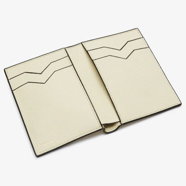 Valextra Bifold Wallet 4CC in Pergamena White | Wallets & Purses | Coveti