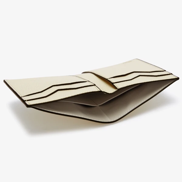 Valextra Bifold Wallet 4CC in Pergamena White | Wallets & Purses | Coveti