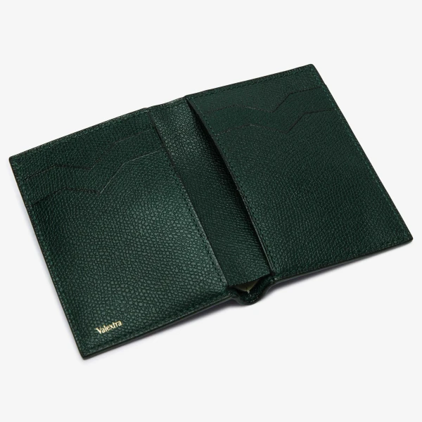 Valextra Bifold Wallet 4CC in Valextra Green | Wallets & Purses | Coveti