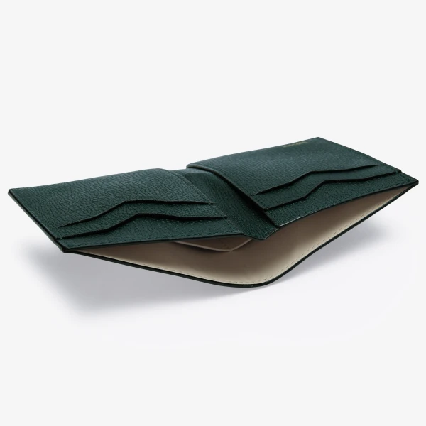 Valextra Bifold Wallet 4CC in Valextra Green | Wallets & Purses | Coveti
