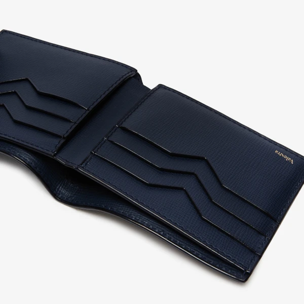 Valextra Bifold Wallet 6CC in Dark Blue | Cases | Coveti
