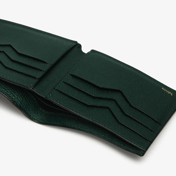 Valextra Bifold Wallet 6CC in Valextra Green | Cases | Coveti