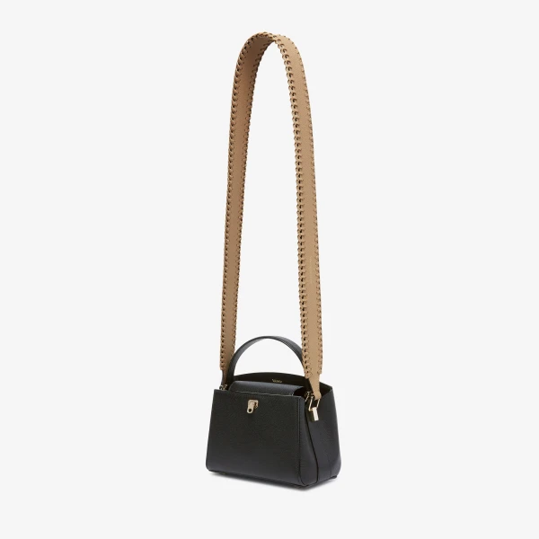 Valextra Braided Shoulder Strap in Cashmere Beige | Bag Straps | Coveti
