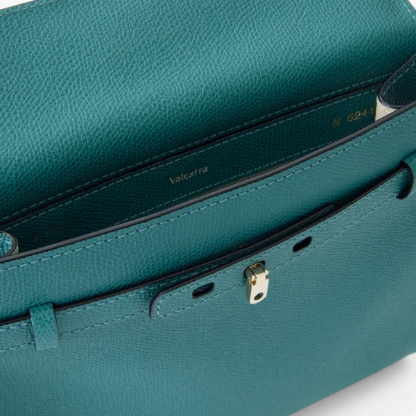 Valextra Brera B-Tracollina Crossbody Bag in Bottle Green | Shoulder & Crossbody Bags | Coveti