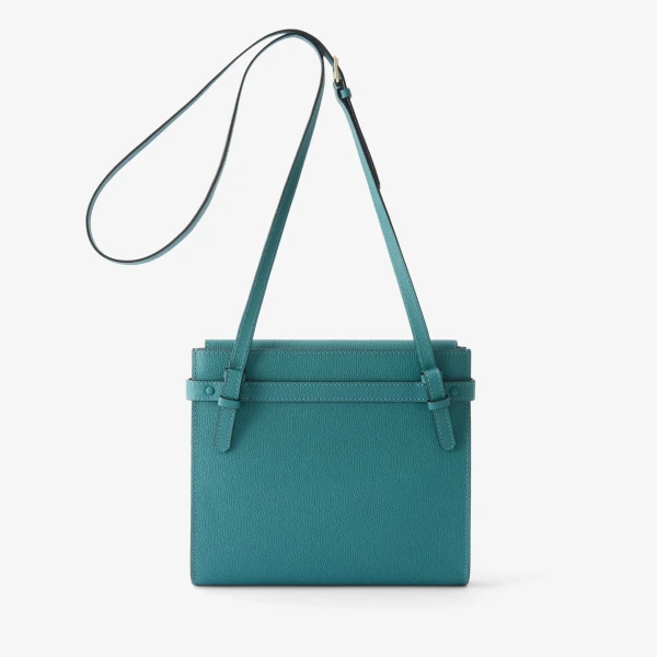 Valextra Brera B-Tracollina Crossbody Bag in Bottle Green | Shoulder & Crossbody Bags | Coveti