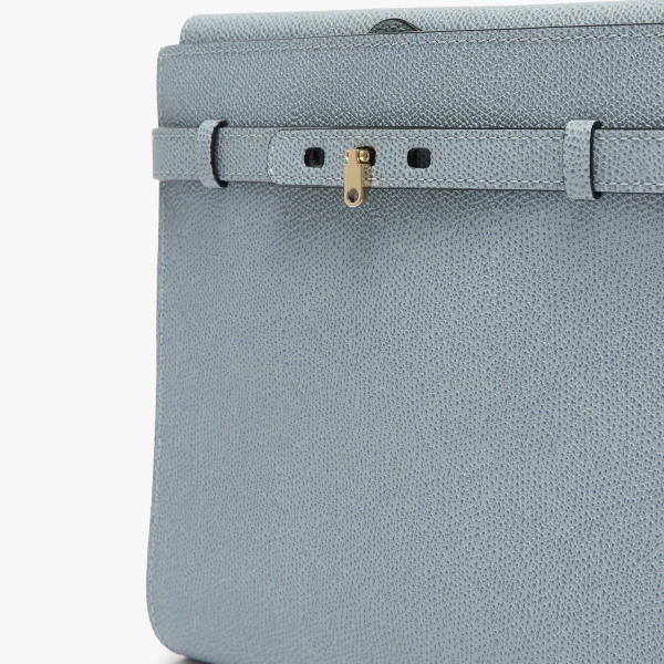 Valextra Brera B-Tracollina Crossbody Bag in Niagara Blue | Shoulder & Crossbody Bags | Coveti