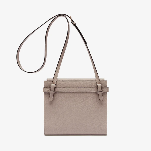Valextra Brera B-Tracollina Crossbody Bag in Nude Pink | Shoulder & Crossbody Bags | Coveti