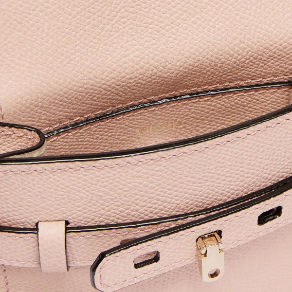 Valextra Brera B-Tracollina Slim Crossbody Micro Bag in Bonne Mine Pink | Shoulder & Crossbody Bags | Coveti