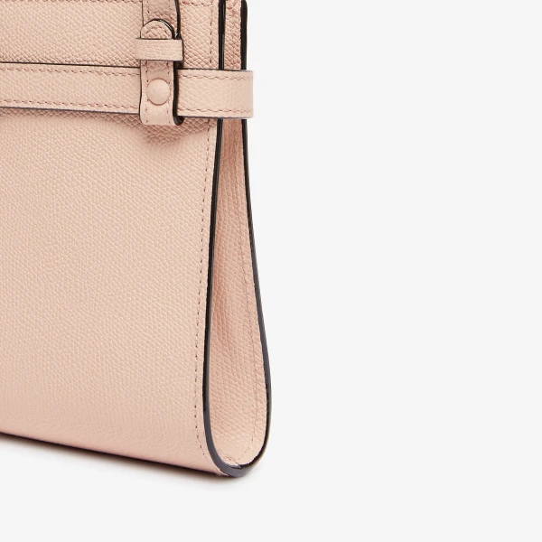 Valextra Brera B-Tracollina Slim Crossbody Micro Bag in Bonne Mine Pink | Shoulder & Crossbody Bags | Coveti