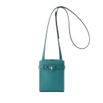 Valextra Brera B-Tracollina Slim Crossbody Micro Bag in Bottle Green | Shoulder & Crossbody Bags | Coveti