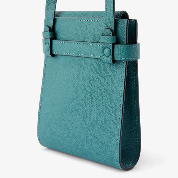 Valextra Brera B-Tracollina Slim Crossbody Micro Bag in Bottle Green | Shoulder & Crossbody Bags | Coveti