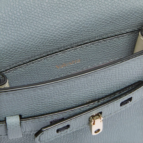 Valextra Brera B-Tracollina Slim Crossbody Micro Bag in Niagara Blue | Shoulder & Crossbody Bags | Coveti