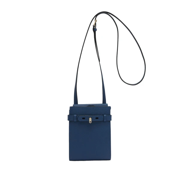 Brera B-Tracollina Slim Crossbody Micro Bag in Sapphire Blue