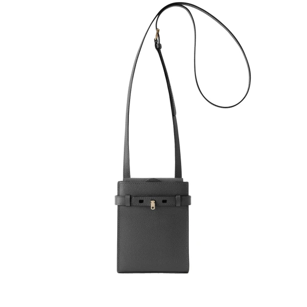 Brera B-Tracollina Slim Crossbody Micro Bag in Smokey Grey
