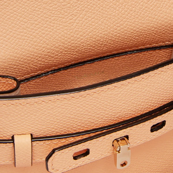 Valextra Brera B-Tracollina Slim Crossbody Micro Bag in Sunset Orange | Shoulder & Crossbody Bags | Coveti